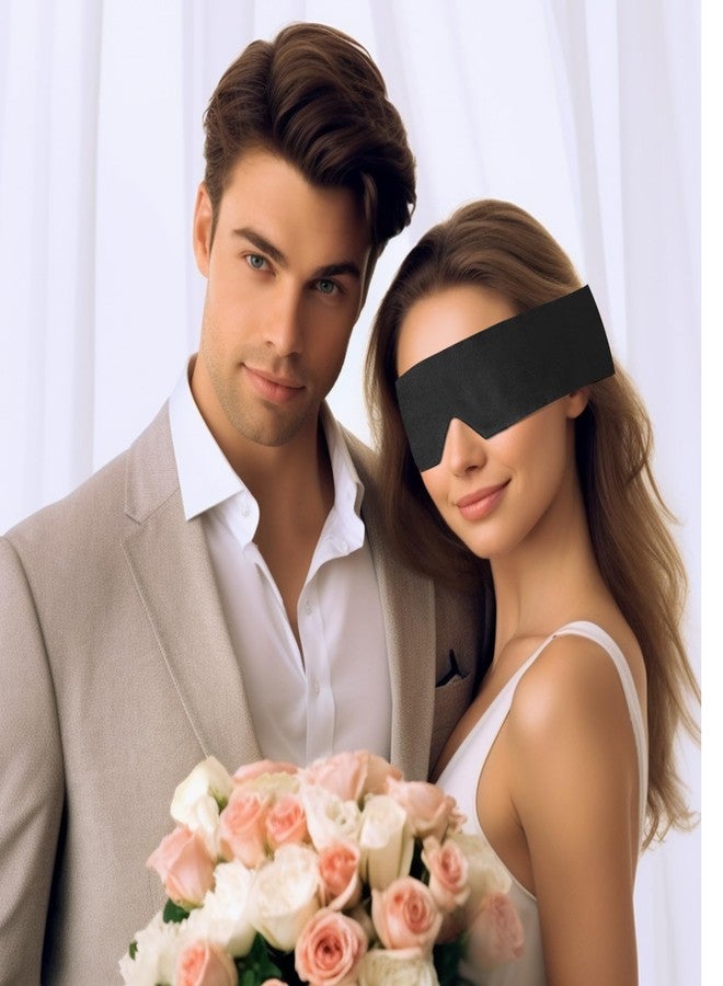 Eychei 2 Pcs Satin Eye Mask for Sleeping, Black and Black Blindfold Silk Sleep Mask, Soft Comfortable Adjustable Blackout Eye Cover V-Shaped Satin Sleep Masks for Women, Men (160 cm/6.3 inch) - Image 5